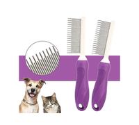 Grooming Comb for Dogs And Cats - Grooming Tool for Pets, with Long And Short Stainless Steel Metal Teeth for Removing Matted Hair