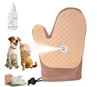 Grooming Mist Glove For Pets, All-in-One Grooming Mist Glove for Pets, Reusable Shedding Mitt Massage Tool, Suitable for All Kinds Of Dog And Cat Hair (Pink)