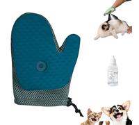 Grooming Mist Glove for Pets, Celery Pets Spray Cat Petting Gloves, Meowvo Pet Hair Removal Glove for Pet Grooming, Reusable Quick De-Shedding Gloves for Couch, Clothing (Blue)