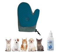 Grooming Mist Glove for Pets, Celery Pets Spray Cat Petting Gloves, Meowvo Pet Hair Removal Glove, Grooming Gloves for Cat Dogs, Deshedding Tools (Blue)