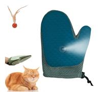 Grooming Mist Glove for Pets, Meowvo Pet Cleaning Spay Gloves, 2-in-1 Pet Glove Hair Removal for Dogs & Cats, Deshedding Tools (Blue)