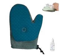 Grooming Mist Glove for Pets, Meowvo Pet Hair Removal Glove, Celery Pets Spray Cat Petting Gloves, Cat Brush Gloves for Dogs & Cats, Deshedding Tools (blue)