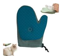 Grooming Mist Glove for Pets, Meowvo Pet Hair Removal Glove, Electrostatic Gloves for PetS Grooming (Blue)