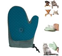 Grooming Mist Glove for Pets, Pet Hair Removal Glove, Spray Cat Petting Gloves, Double Sided Anti-Static Pet Hair Remover, for Cats, Dogs (Blue*1)