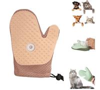 Grooming Mist Glove for Pets, Pet Hair Removal Glove, Spray Cat Petting Gloves, Double Sided Anti-Static Pet Hair Remover, for Cats, Dogs (Pink*1)