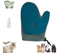 Grooming Mist Glove for Pets, Spray Cat Petting Gloves, Cat Brush Glove for Dogs & Cats, Electrostatic Gloves Pet Hair for Shedding, Deshedding Tools (Blue)