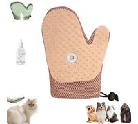 Grooming Mist Glove for Pets, Spray Cat Petting Gloves, Cat Brush Glove for Dogs & Cats, Electrostatic Gloves Pet Hair for Shedding, Deshedding Tools (Pink)