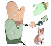 Grooming Mist Glove for Pets, Spray Cat Petting Gloves, Cat Spray Gloves, Cat Brush Glove for Dogs & Cats, with a Soothing Mist, Double-Sided Use (Verde, Rosa)