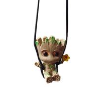 Groot - Colgante para espejo retrovisor de coche, árbol oscilante, accesorios para espejo de coche, oficina, hogar, decoración de micro paisaje, regalo romántico de cumpleaños (estilo tres)
