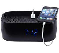 Groov-e GV-SP407-BK - Radiodespertador (2 x USB, Bluetooth, 3 W), negro