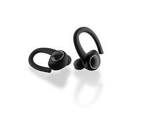 groov-e GVTW06BK Sport Buds - Auriculares inalámbricos y Funda de Carga portátil con Banco de energía, Color Negro