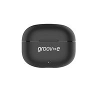 groov e Jive Buds - Auriculares inalámbricos con Funda de Carga, Color Negro, estéreo inalámbrico, 15 Horas de reproducción, Control táctil, Soporte de Asistente de Voz, Disfruta de música en