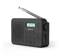 Groov-e Madrid - Radio Digital Recargable Dab y FM - Reloj Despertador Integrado y conectividad Bluetooth - Pantalla LCD - Funciona con USB o Pilas - Radio portátil - 80 Estaciones preestablecidas