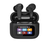 groov e Neo Buds True - Auriculares inalámbricos con Pantalla ANC y LCD, Color Negro