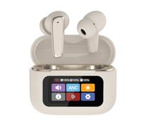 groov e Neo Buds True Wireless Earbuds - Arena - con cancelación Activa de Ruido y Pantalla Inteligente, Pantalla, Llamadas claras, Control táctil, 22 Horas de reproducción