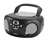 Groov-e- Original Boombox Portable CD Player with Radio-Black, MP3 y Reproductores, Multicolor (GVPS733/BK)