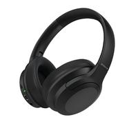 groov e Rhythm - Auriculares inalámbricos con cancelación Activa de Ruido con 32 Horas de reproducción de Audio, Bluetooth y Conector de Audio de 3,5 mm, Color Negro