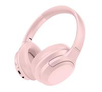 groov e Rhythm - Auriculares inalámbricos con cancelación Activa de Ruido con 32 Horas de reproducción de Audio, Bluetooth y Conector de Audio de 3,5 mm, Color Rosa