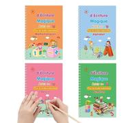 Groove Handwriting Practice - 5.2x7.4 inches Reusable Tracing Letter Workbook for Preschool Learning, Early Writing Skills with Magic Function, Alphabet Practice Book for Children, Paper, Kindergarten
