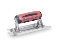 Groover de Marshalltown- R 6 mm, W 13 mm, D 13 mm con mango Durasoft, de acero inoxidable, herramientas para el suelo y el hormigón, tamaño: 152x76 mm