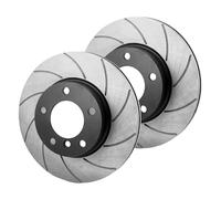Grooves GT Sport - Rotores de disco de freno compatibles con Toyota Yaris II SCP9_ NSP9_ KSP9_ NCP9_ ZSP9_ 2005 2006 2007 2008 2009 2010-2256GVS - Delantero - Ventilado - Agujeros 4 - Diámetro 258 x