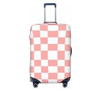 Groovy 70s - Fundas de equipaje de viaje con rejilla de color rosa y blanco, fundas elásticas para maletas de 18 a 32 pulgadas, Negro -, X-large