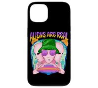 Groovy Alien UFO Retro Vaporwave Graphic Funny Space Carcasa para iPhone 13