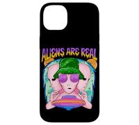 Groovy Alien UFO Retro Vaporwave Graphic Funny Space Carcasa para iPhone 14 Plus