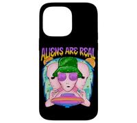 Groovy Alien UFO Retro Vaporwave Graphic Funny Space Carcasa para iPhone 14 Pro Max