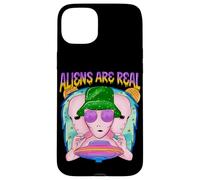 Groovy Alien UFO Retro Vaporwave Graphic Funny Space Carcasa para iPhone 15 Plus