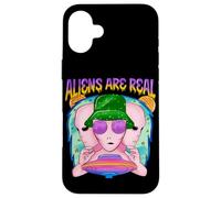 Groovy Alien UFO Retro Vaporwave Graphic Funny Space Carcasa para iPhone 16 Plus
