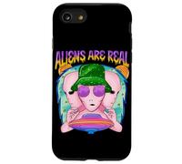 Groovy Alien UFO Retro Vaporwave Graphic Funny Space Carcasa para iPhone SE (2020) / 7 / 8