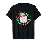 Groovy and Bright Santa Claus Peace Love Christmas Hippie Camiseta