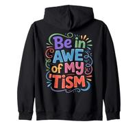 Groovy BE IN AWE of MY TISM Conciencia sobre el Autismo Papá Mamá Amable Sudadera con Capucha