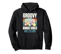 Groovy Bingo Vibes Desde 1977 Bingo Cumpleaños Año de nacimiento Sudadera con Capucha