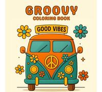 Groovy Bold & Easy Coloring Book, Stress Relief Coloring Book For Teens & Adults, Simple Designs For Relaxation