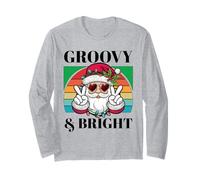 Groovy & Bright - Traje de Papá Noel Retro de los años 80 Manga Larga