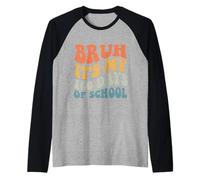 Groovy Bruh Son mis 100 días de Escuela 100 días de Clases Camiseta Manga Raglan