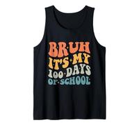 Groovy Bruh Son mis 100 días de Escuela 100 días de Clases Camiseta sin Mangas