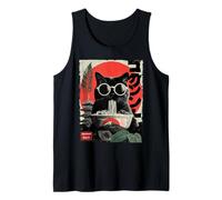 Groovy Cat Ramen Japonés Retro 80s 70s Cool Anime Cat Camiseta sin Mangas