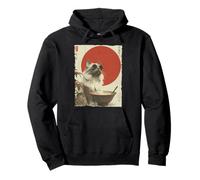 Groovy Cat Ramen Japonés Retro 80s 70s Cool Anime Cat Sudadera con Capucha