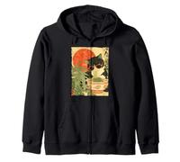 Groovy Cat Ramen Japonés Retro 80s 70s Cool Anime Cat Sudadera con Capucha
