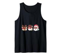 Groovy Christmas Black Claus African Santa Reno muñeco de Nieve Camiseta sin Mangas