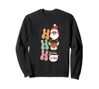 Groovy Christmas Black Claus African Santa Renos muñeco de Nieve Sudadera