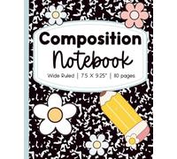 Groovy Composition Notebook for Girls | Cute Wide-Ruled School Notebook: 7.25 x 9.25", 110 Pages for Writing, Journaling, or Homework