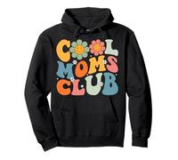 Groovy Cool Moms Club Daisy Flower Smile Face Día de la Madre Sudadera con Capucha