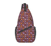 Groovy Daisy Flowers Sling Bag, Chest Bag Daypack, Crossbody Sling Mochila para Viajes, Deportes, Correr, Senderismo