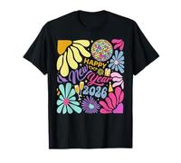 Groovy Feliz Año Nuevo 2026 Bola de Disco Fiesta de Nochevieja Camiseta