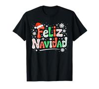 Groovy Feliz Navidad Matching Spanish Christmas Men Women Camiseta