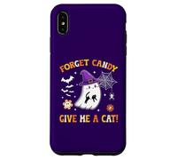 Groovy Forget Candy Give Me a Cat Ghost sujetando a un Gato Negro Carcasa para iPhone XS MAX